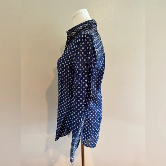 Isabel Marant Étoile Navy Patterned Shirt - Picture 4 of 12